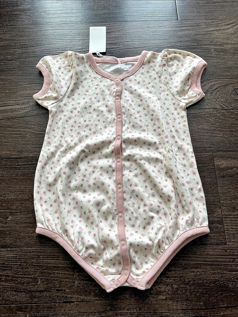 Jamie Kay Floral Bodysuit Pink & Cream Toddler 3T